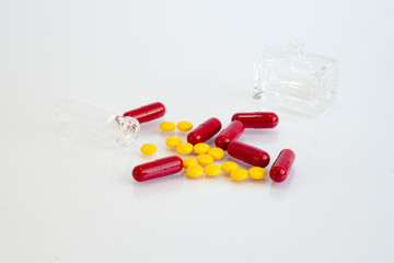 pills isolated on white background