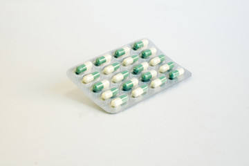 pills isolated on white background