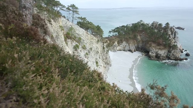View of Pointe St Hernot in Crozon, Brittany, France