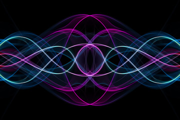 abstract multicolored wavy symmetrical pattern