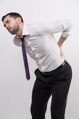 Businessman with back pain - 111056153