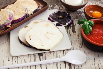 ingredients for eggplant parmigiana