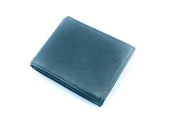 black wallet on white background isolate