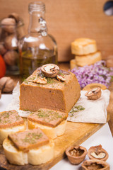 duck pate on bread