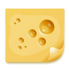 Appetizing slice of cheese image