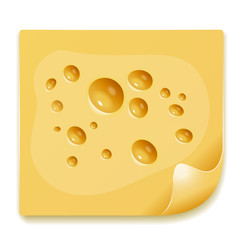 Appetizing slice of cheese image