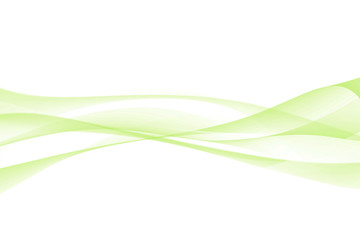 Fototapeta na wymiar abstract green waves in white background