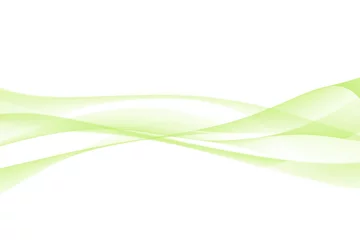 Crédence de cuisine en verre imprimé Vague abstraite vagues vertes abstraites sur fond blanc