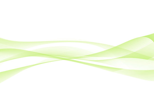 abstract green waves in white background