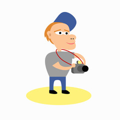 Cute photographer vector illustration