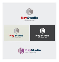 Logo Lettre K Carte de Visite et Charte Graphique Entreprise Plusieurs Couleurs