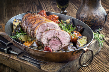 Lammbraten mit Grillgemüse