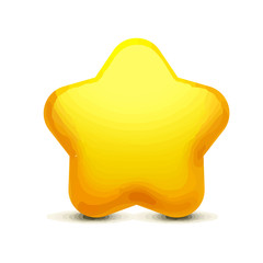 Button glass for mobile games favorites star