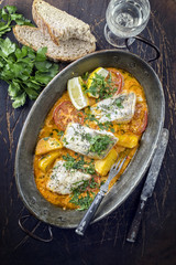 Bouillabaisse in Kupfertopf