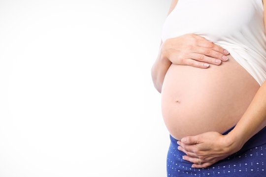 Composite image of pregnancy woman