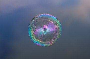 Soap bubble on the sky