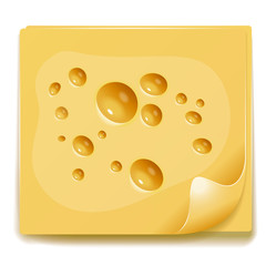 Appetizing slice of cheese image