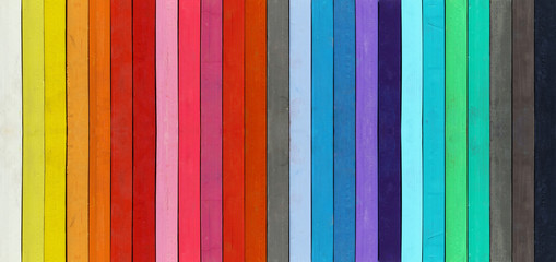 Color range - detail of the colored pastels