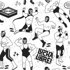 Luchadores Heroes Illustration - 111064710