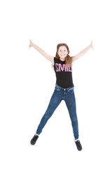 growth a portrait of the beautiful young girl