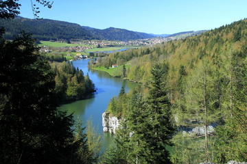 Doubs Franco-Suisse embouchure des bassins du Doubs
