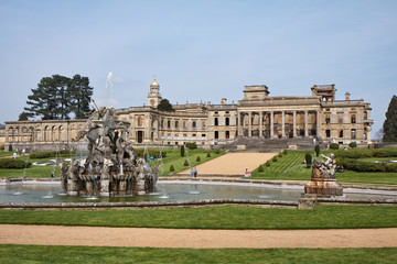 Fototapeta premium Witley Court ruins formal gardens and classical fountains