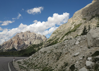 Fototapeta na wymiar Dolomites mountains, Corvara Alta Badia, Italy