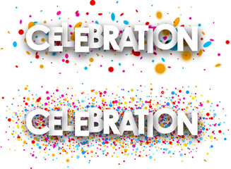 Celebration paper banners.