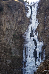 Fototapeta na wymiar 熊本県 古閑の滝　氷瀑
