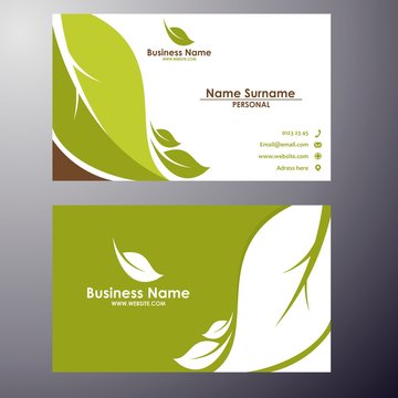 leaf business card template design