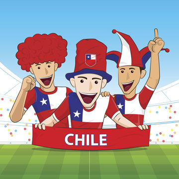Chile Sport Fan Vector