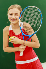 Tennis - beautiful young girl tennis player