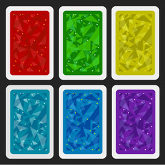 The reverse side of a playing card for blackjack other game with a pattern