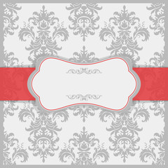 Vintage invitation card with Victorian ornaments. Templates and samples.