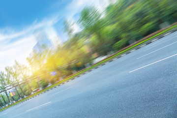 clean road with building background