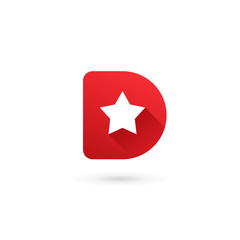 Letter D star logo icon design template elements