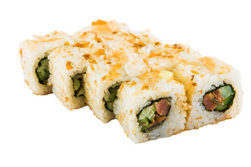 Sushi set isolated on white background
