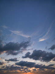 cloud at sunset scene