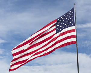 swaying flag of usa