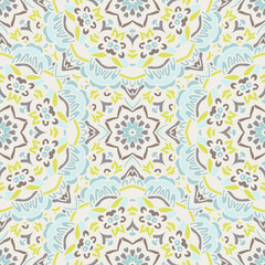 abstract floral geometric mosaic