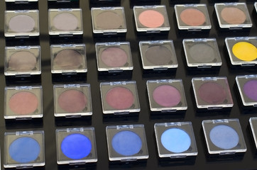 Colorful eye shadows for makeup.