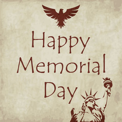 Happy Memorial Day - Statue of Liberty background