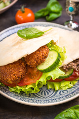 Table served with middle eastern traditional dishes