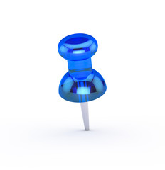 Blue pushpin