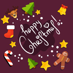 flat christmas illustration