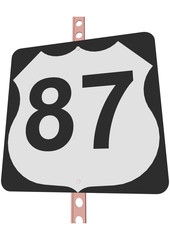 US 87 Route sign
