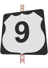 US 9 Route sign