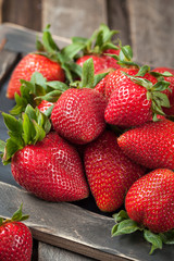 Fresh organic ripe strawberry