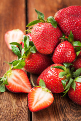 Fresh organic ripe strawberry