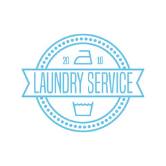 Laundry label, stamp, vector illustration